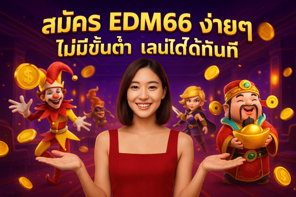 สมัคร EDM66 ง่ายๆ ไม่มีขั้นต่ำ เล่นได้ทันที